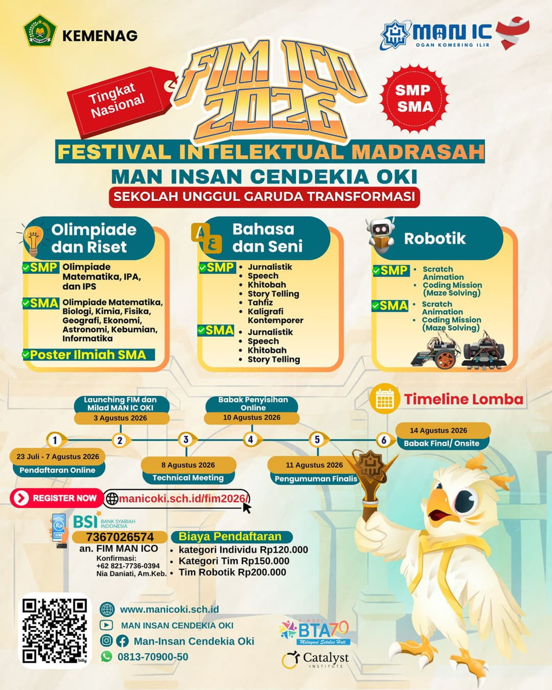 FESTIVAL INTELEKTUAL MADRASAH (FIM) 2026 TINGKAT NASIONAL MAN INSAN CENDEKIA OKI - Poster 2