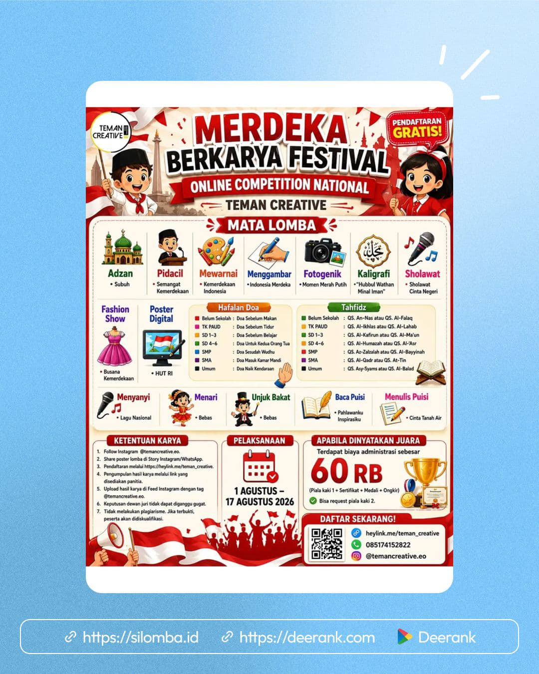Merdeka Berkarya Festival Online Competition National - Poster 1