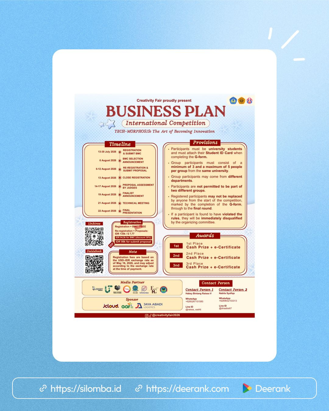 Business Plan & Business Case International Competition 2026 - Poster 1