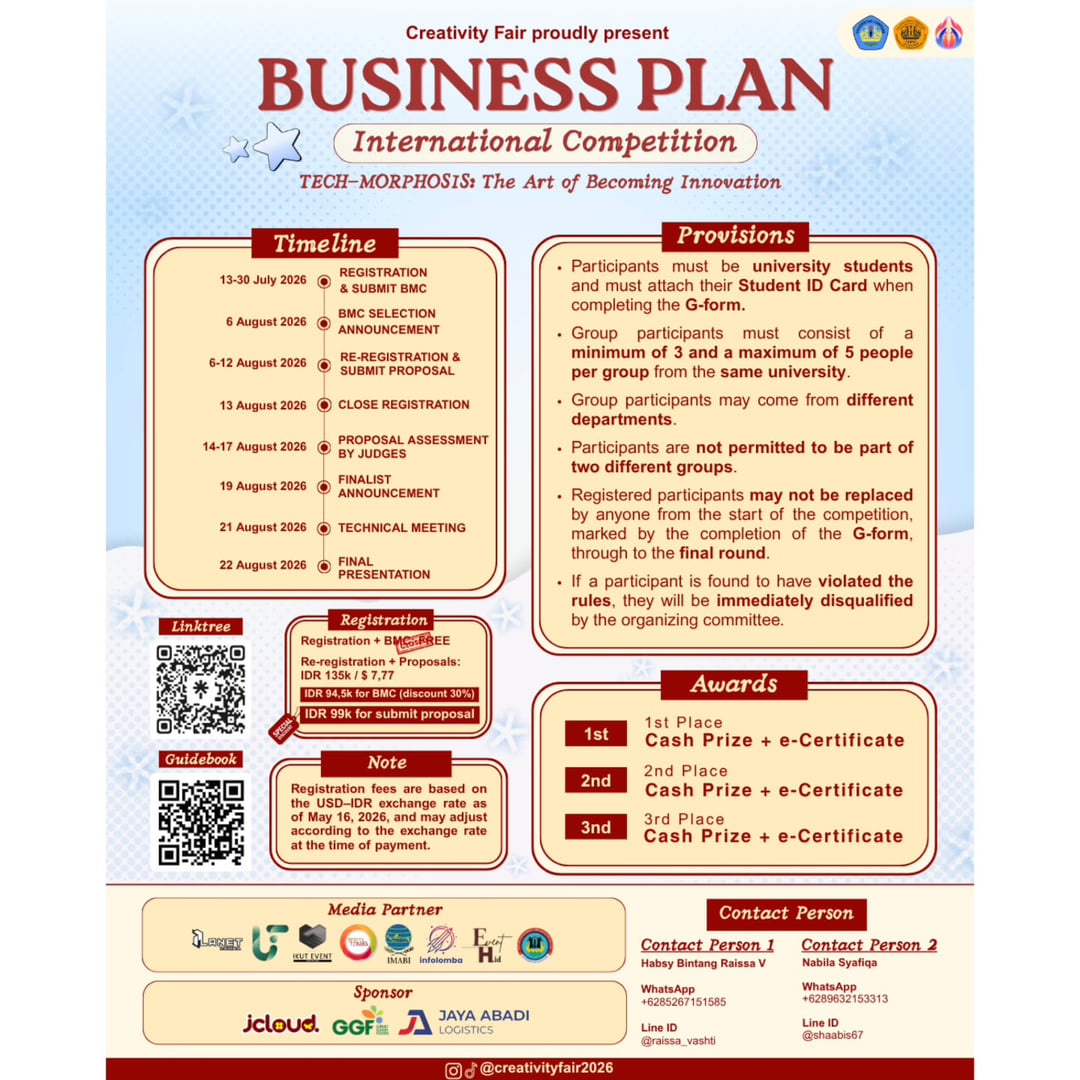 Business Plan & Business Case International Competition 2026 - Poster 2