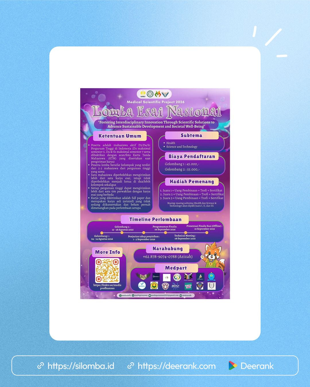 Lomba Esai Medical Scientific Project (MEDISPRO) 2026 - Poster 1