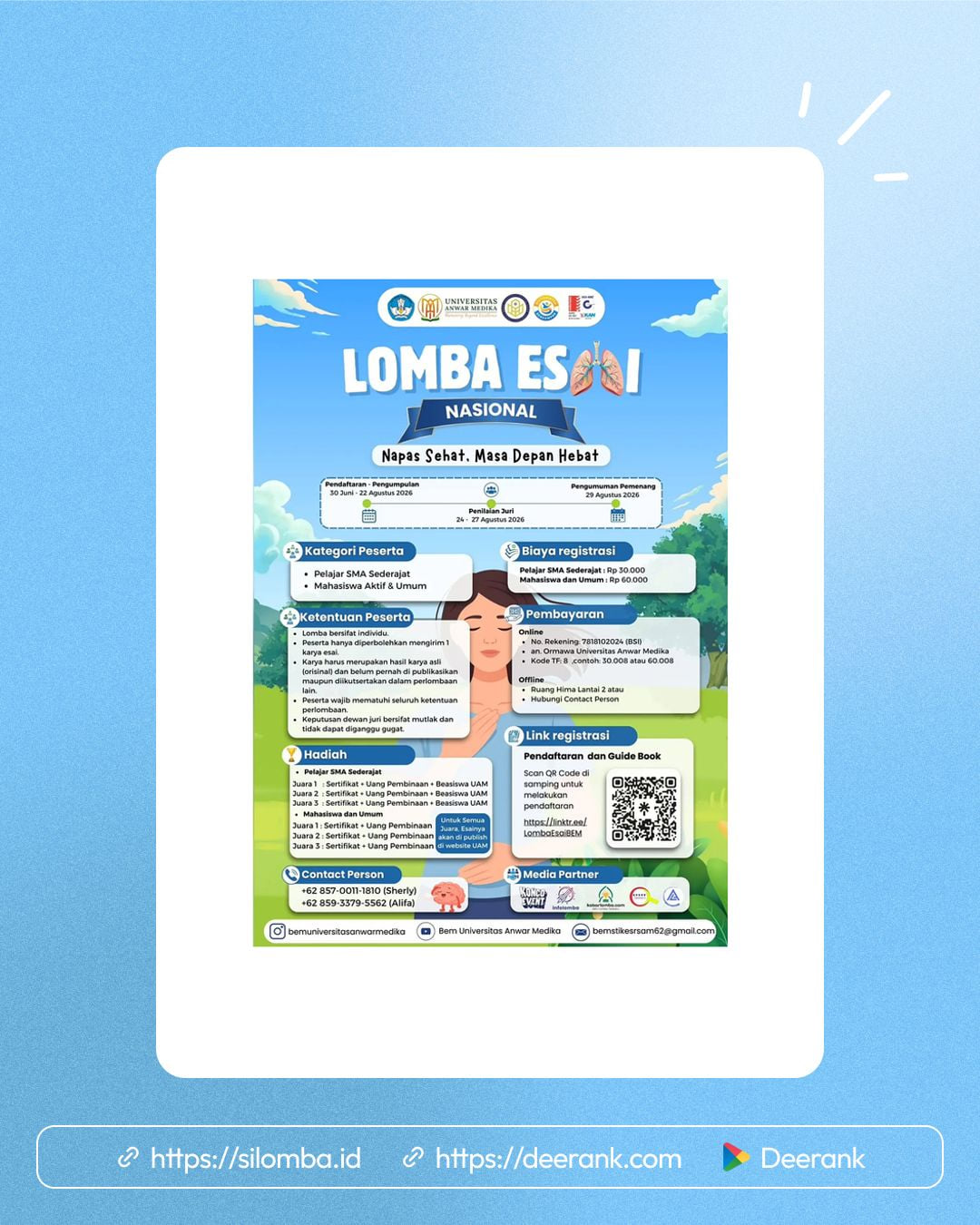 Lomba Esai Nasional Penyakit Pernapasan 2026 - Poster 1