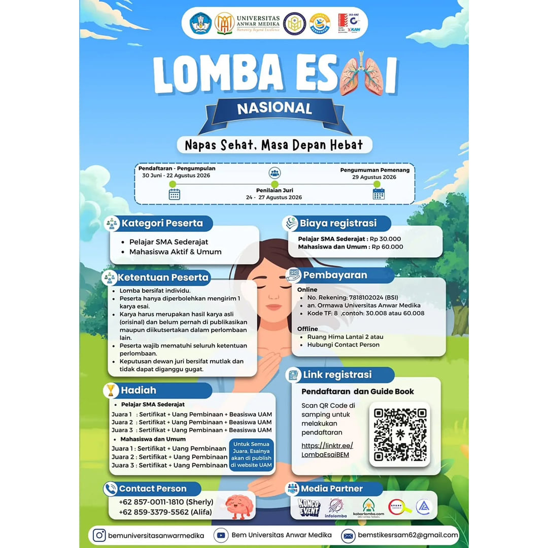 Lomba Esai Nasional Penyakit Pernapasan 2026 - Poster 2