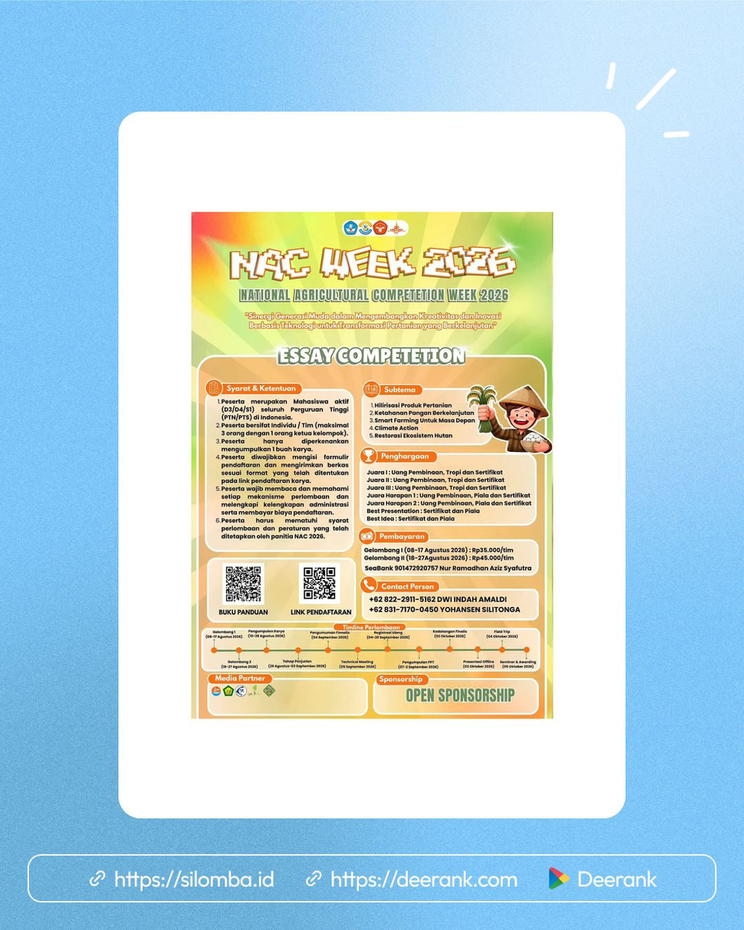 NAC WEEK 2026 (National Agricultural Competition Week 2026) - Poster 1