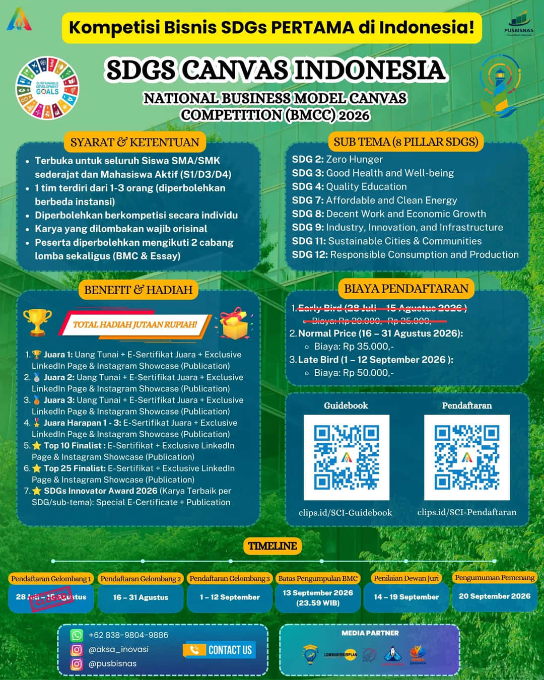 National Business Model Canvas Competition (BMCC) 2026 - SDGs Canvas Indonesia - Poster 2