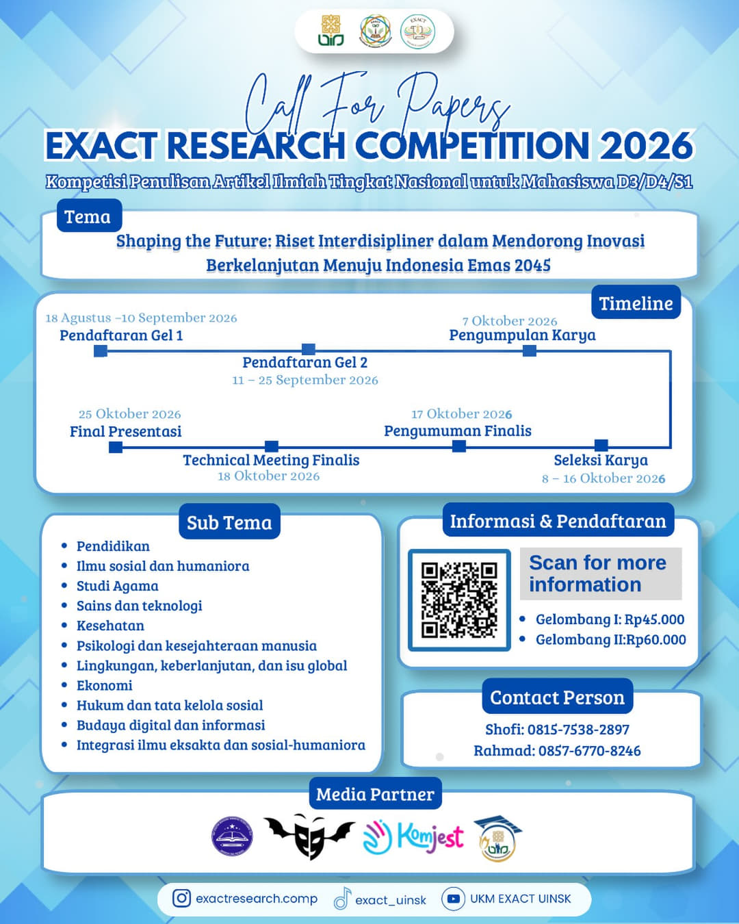 EXACT RESEARCH COMPETITION (ERC) 2026 - Poster 2