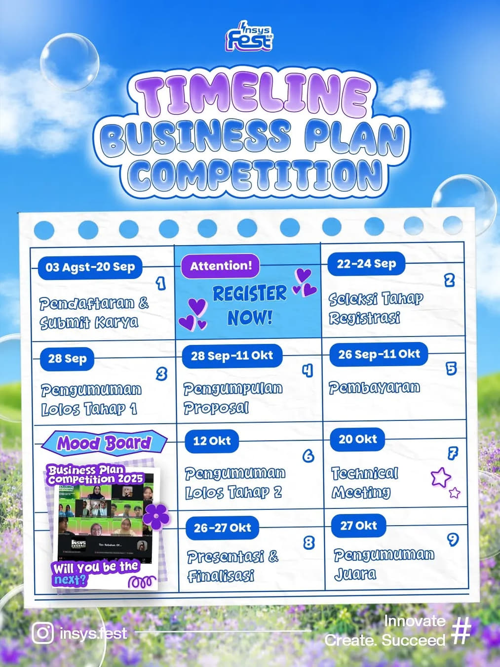 Business Plan Competition Insys Fest 2026 - Poster 2