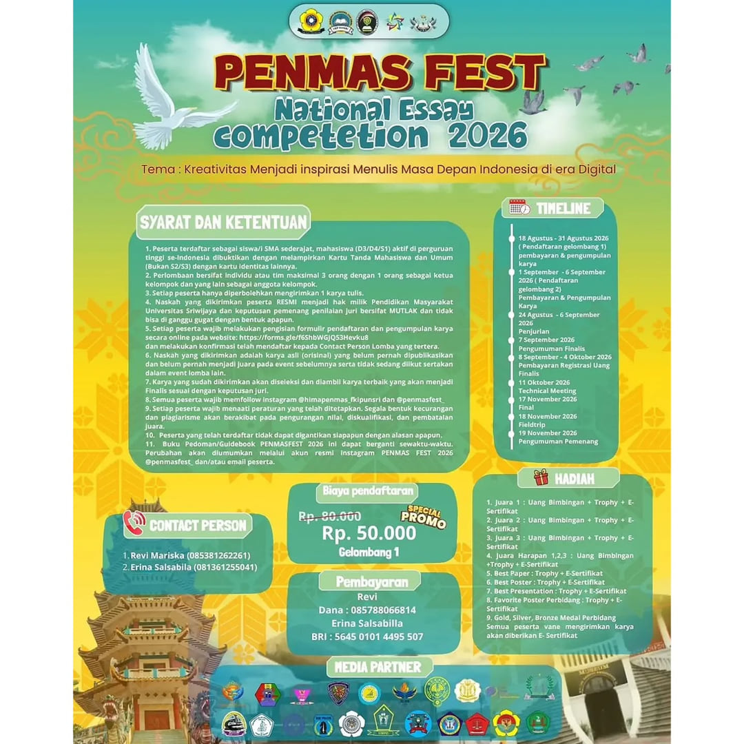 PENMASFEST 2026 National Essay Competition - Poster 2