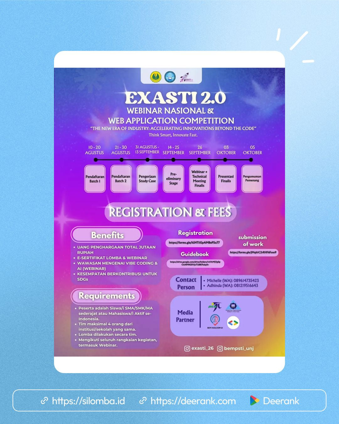Web Application Competition EXASTI 2.0 - Poster 1