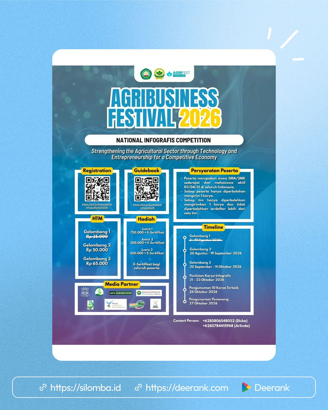 INFOGRAFIS COMPETITION AGRIBUSINESS FESTIVAL 2026 - Poster 1