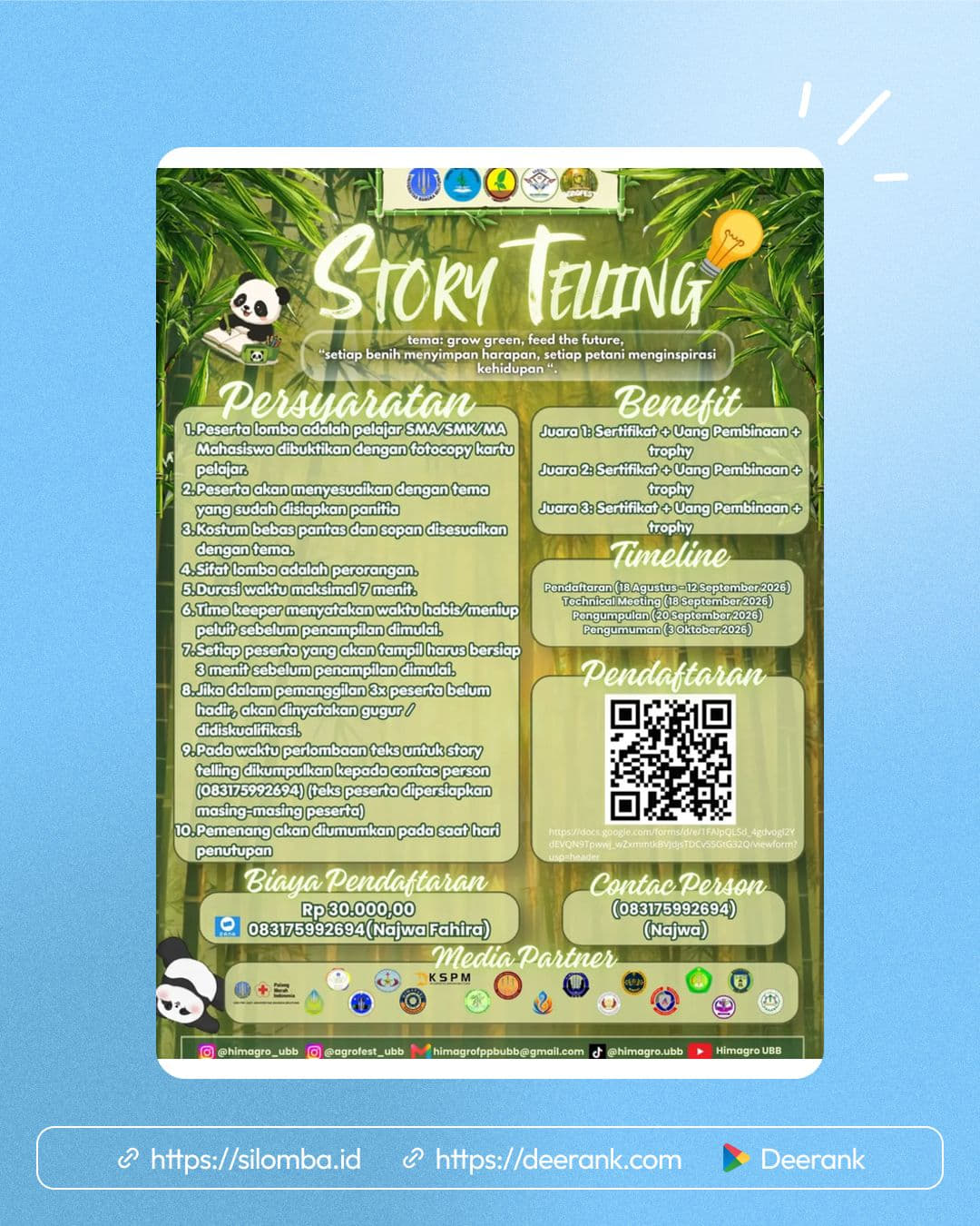 Story Telling Agrofest 2026 - Poster 1