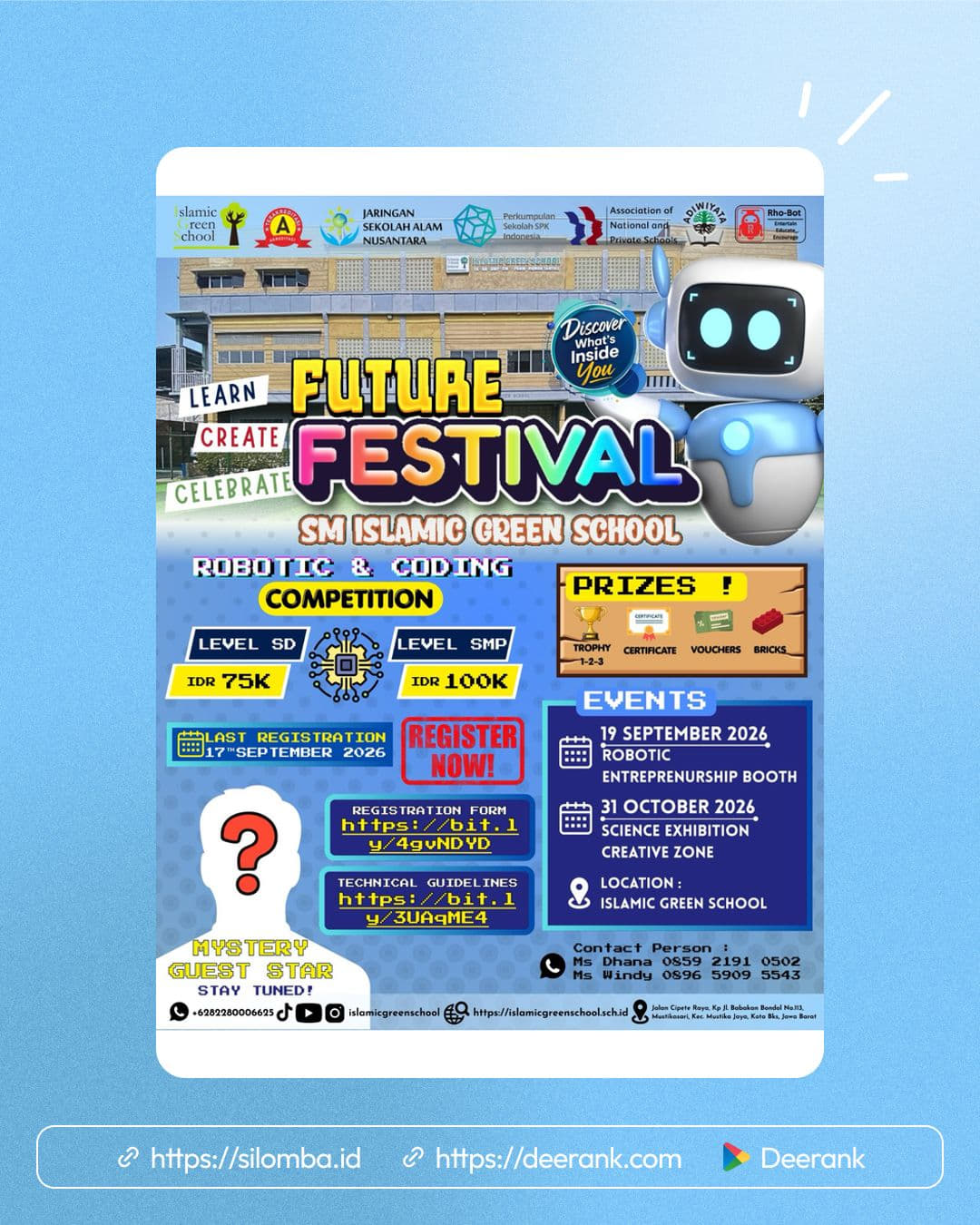 ROBOTICS & CODING COMPETITION at FUTURE FESTIVAL β SM ISLAMIC GREEN SCHOOL - Poster 1