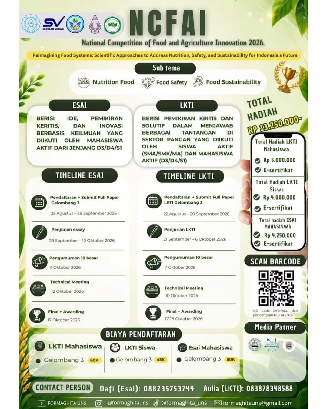 National Competition of Food and Agriculture Innovation (NCFAI) 2026 - Poster 2