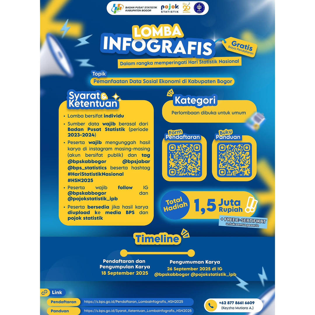 Lomba Infografis Umum Nasional Hari Statistik Nasional 2025 - Poster 2