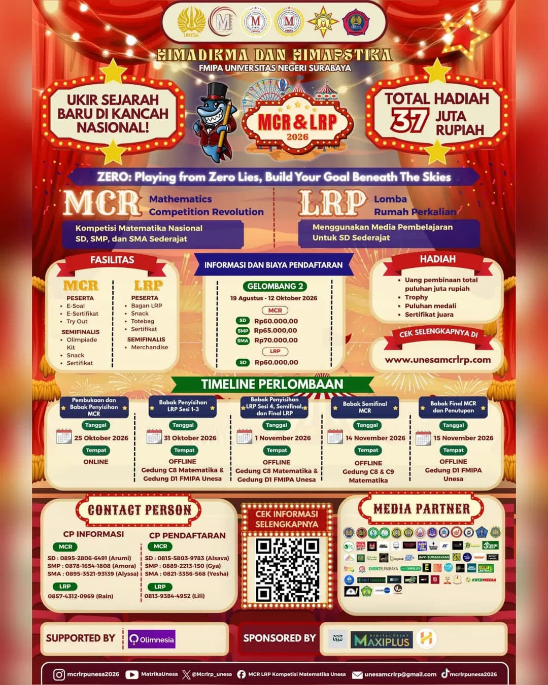 Mathematics Competition Revolution (MCR) & Lomba Rumah Perkalian (LRP) 2026 - Poster 2