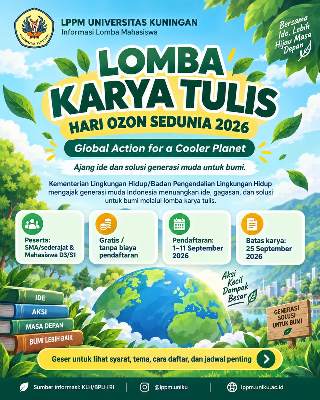 Lomba Karya Tulis Hari Ozon Sedunia 2026 - Poster 2