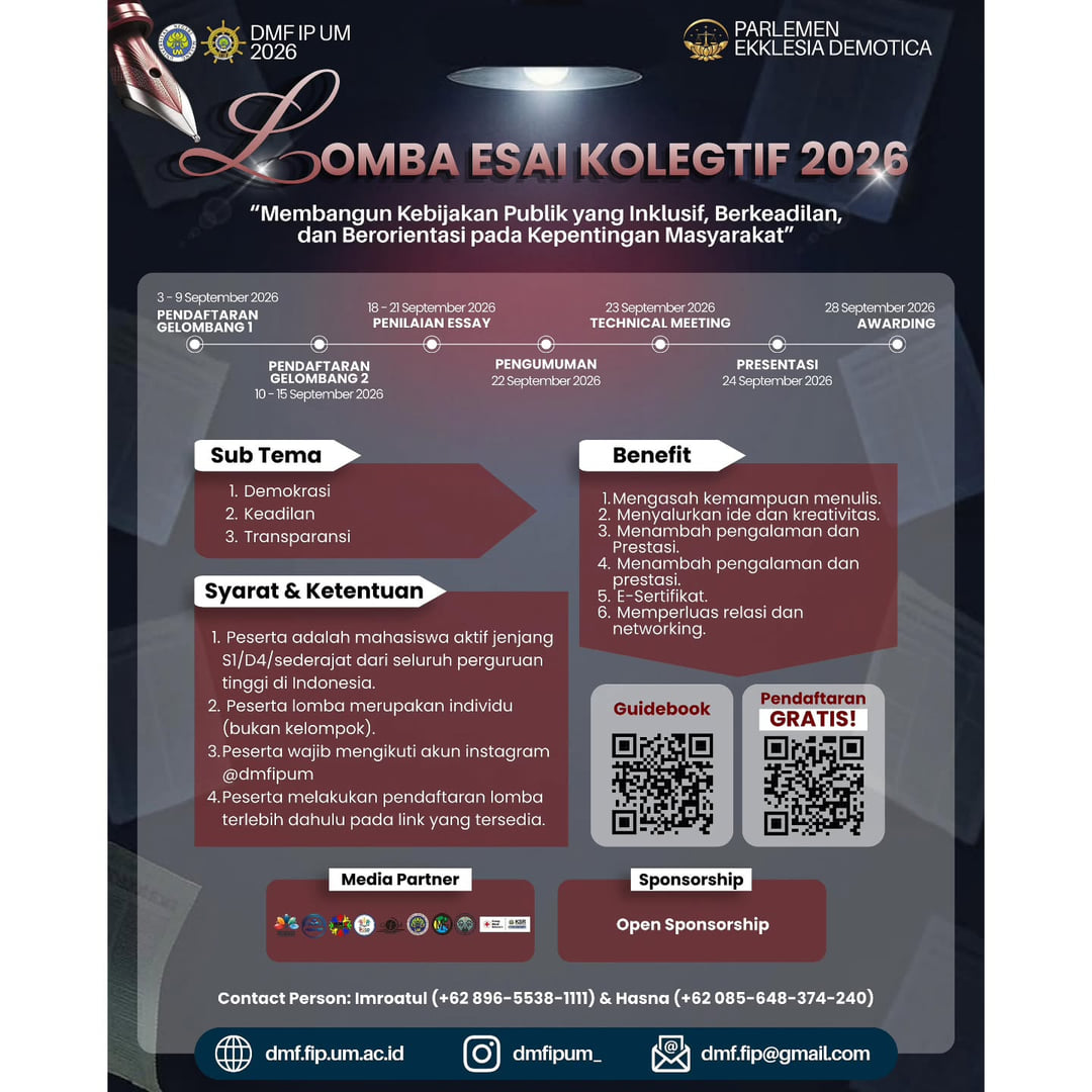 Lomba Esai KOLEGTIF 2026 - Poster 2