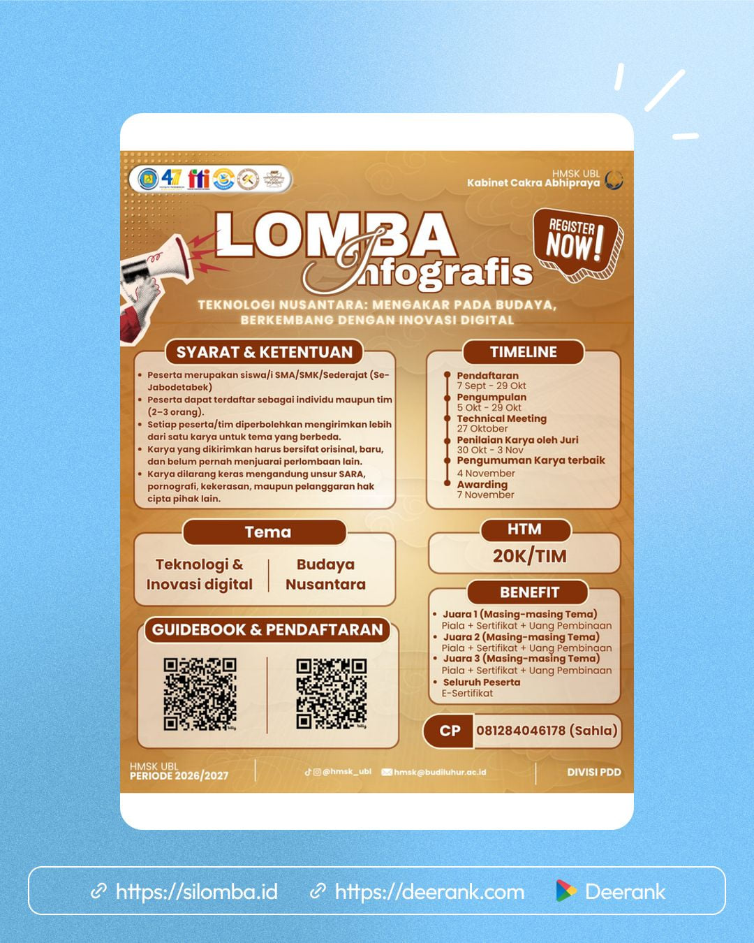 Lomba Infografis HARDDISK 2026 - Poster 1