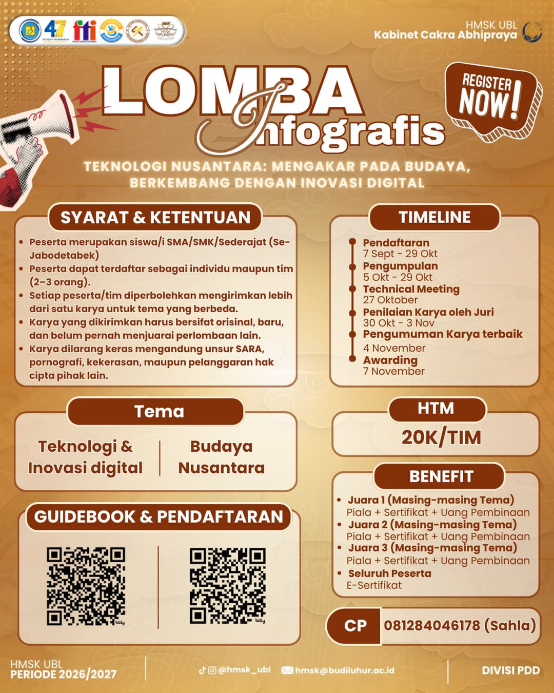 Lomba Infografis HARDDISK 2026 - Poster 2