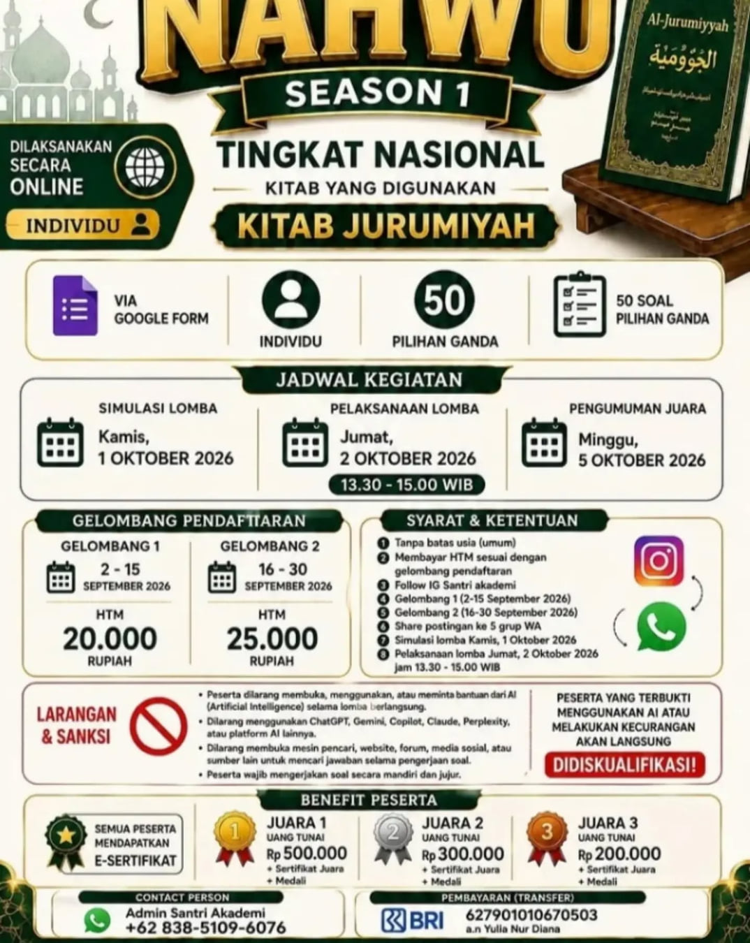 Olimpiade Nahwu Season 1 - Kitab Jurumiyah - Poster 2