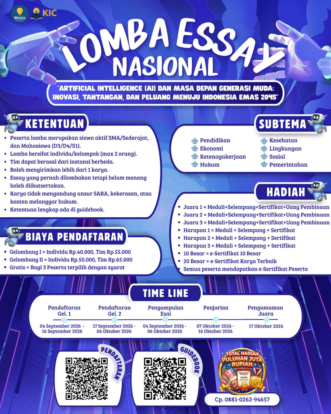 LOMBA ESSAY NASIONAL SENADA 2.0 - Poster 2