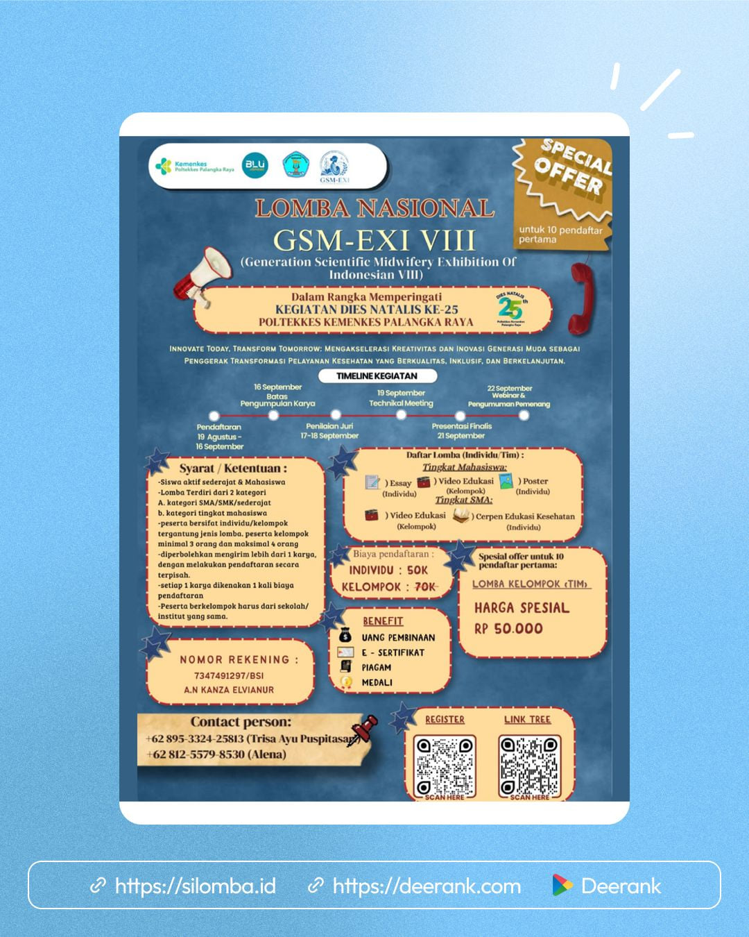 Lomba Nasional GSM-EXI VIII (Generation Scientific Midwifery Exhibition Of Indonesian VIII) - Poster 1
