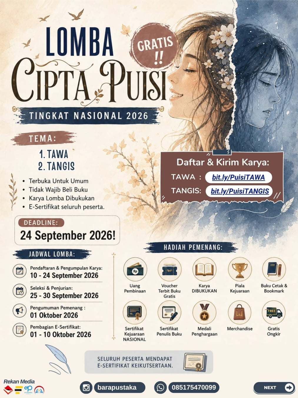 Lomba Cipta Puisi Nasional 2026 - Poster 2