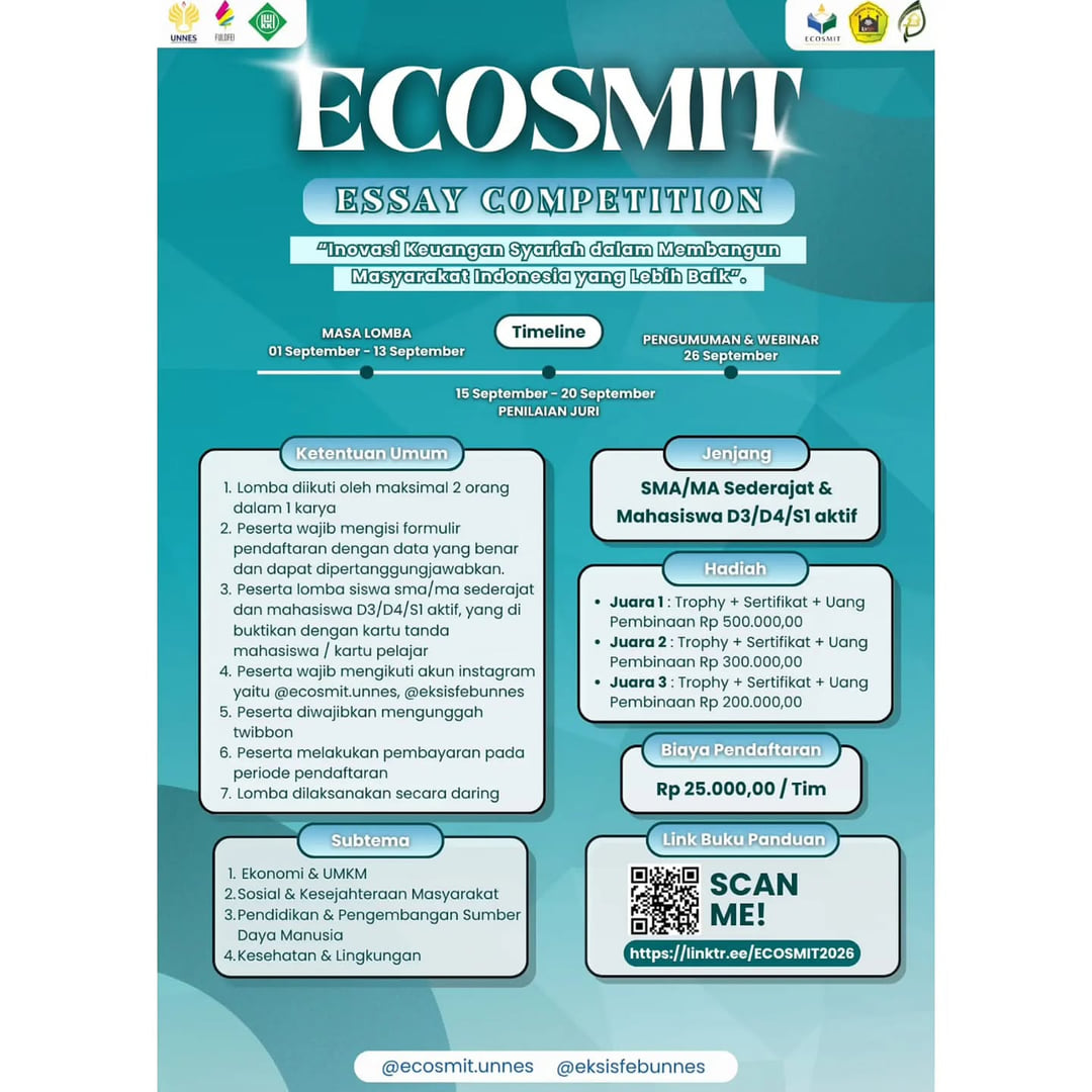 ECOSMIT ESSAY COMPETITION 2026 - Poster 2