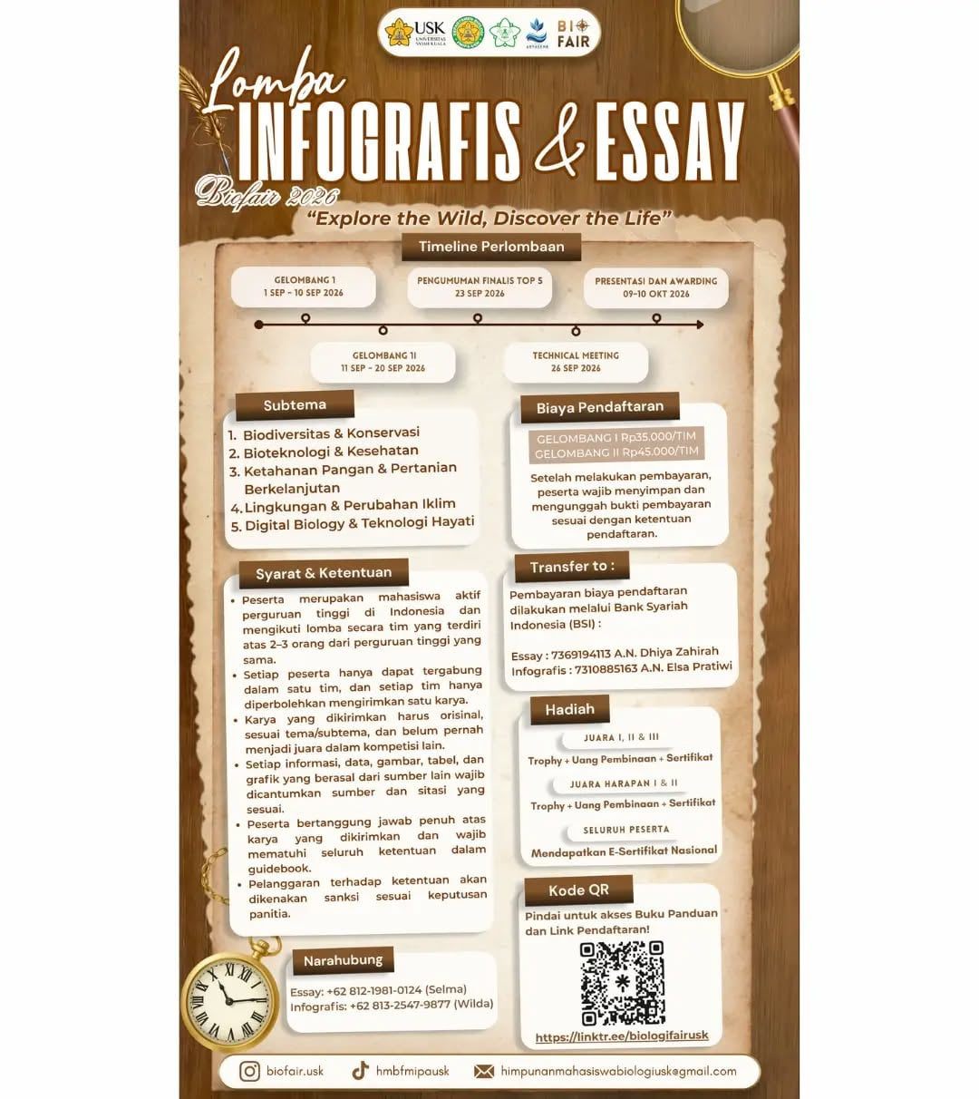 BIOFAIR 2026 Lomba Essay & Infografis - Poster 2