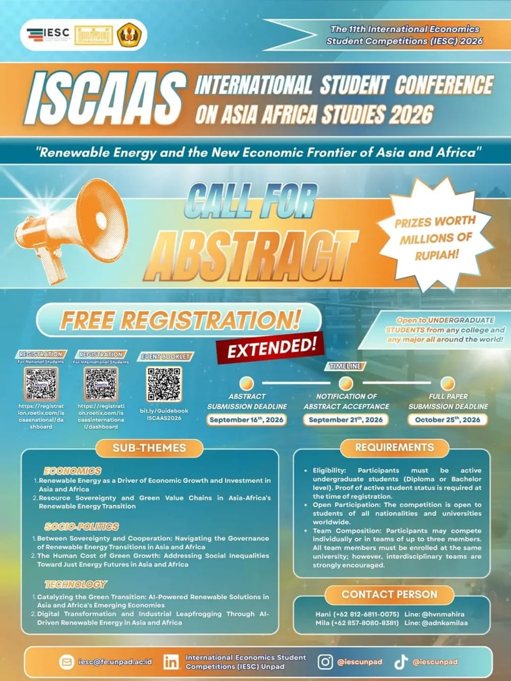 11th International Student Conference on Asia Africa Studies (ISCAAS) 2026 - Poster 2