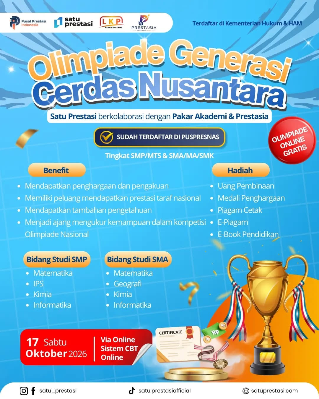 Olimpiade Generasi Cerdas Nusantara - Poster 2
