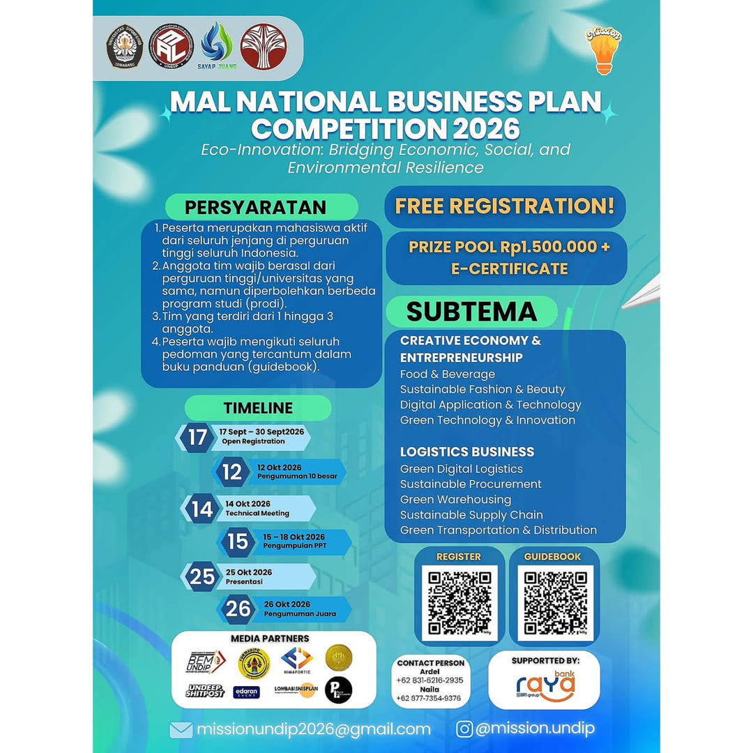 MAL National Business Plan Competition 2026 - Poster 2