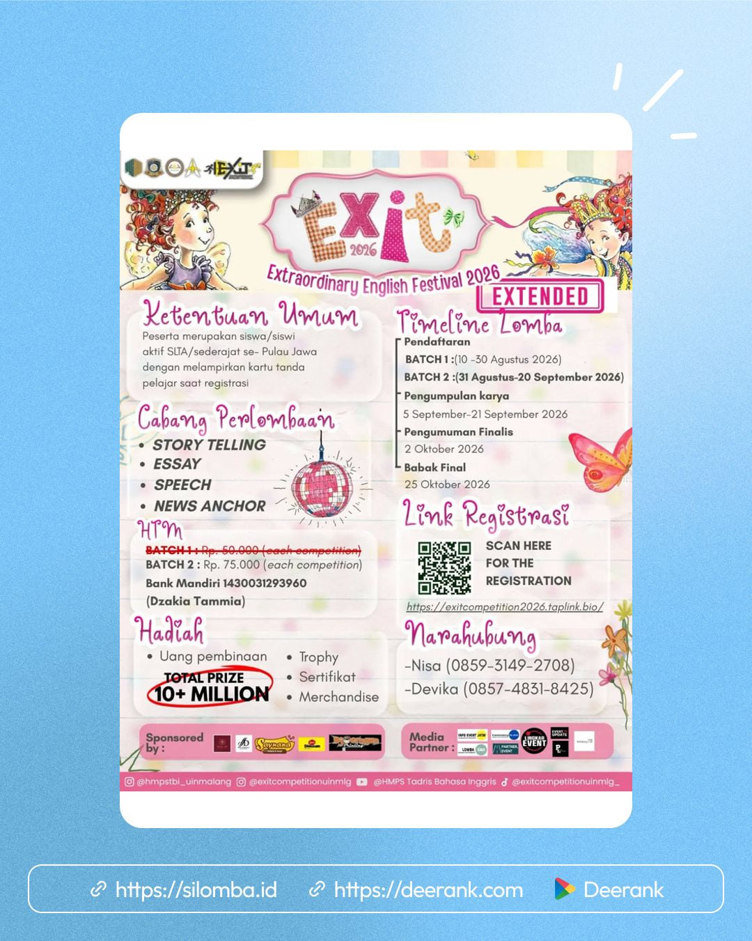 Extraordinary English Festival (EXIT) 2026 - Poster 1