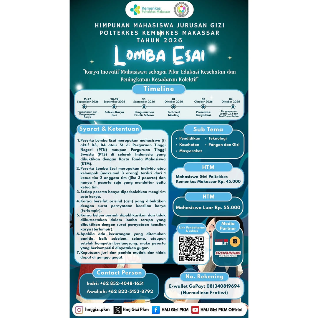 Lomba Esai Mahasiswa Nasional - Poster 2