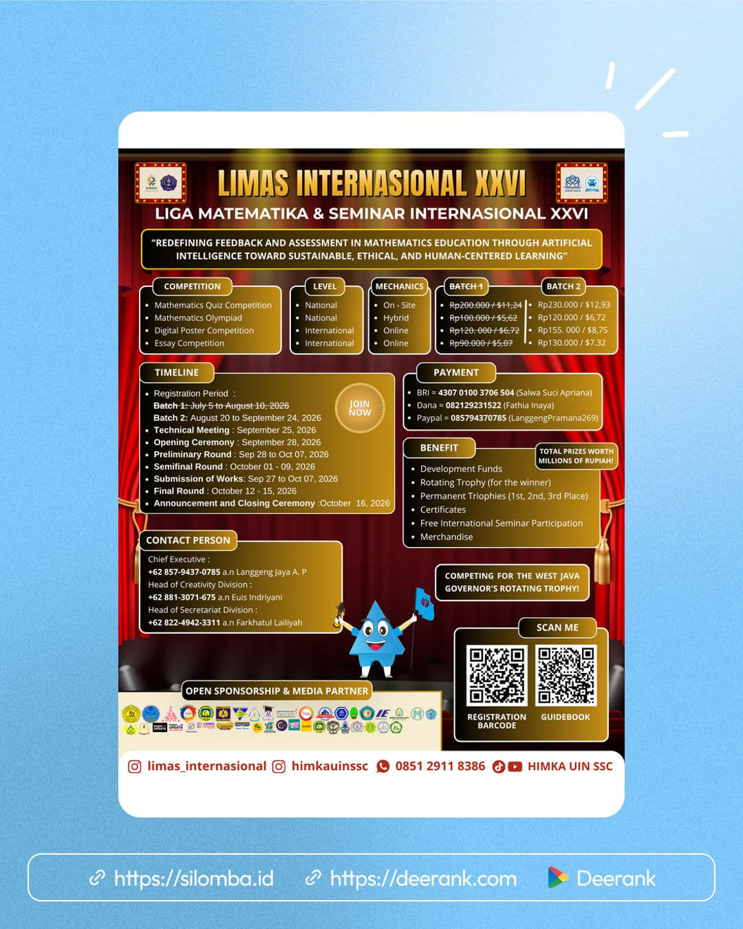 Olimpiade Matematika Liga Matematika dan Seminar (LIMAS) Internasional XXVI - Poster 1