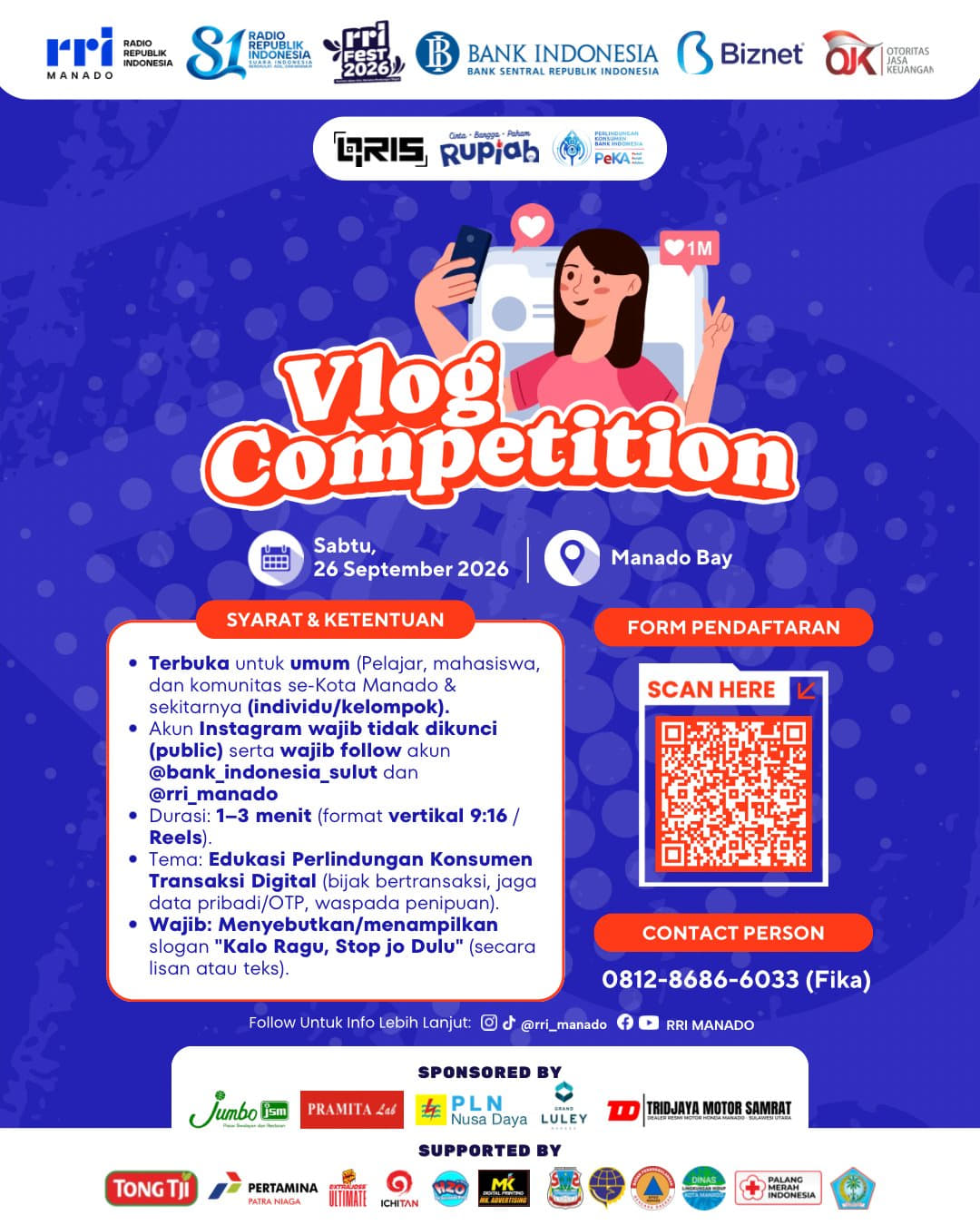 VLOG COMPETITION RRI FEST 2026 - Poster 2