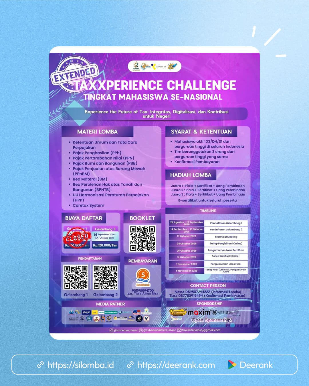 Taxxperience Challenge: Olimpiade Perpajakan Nasional - Poster 1
