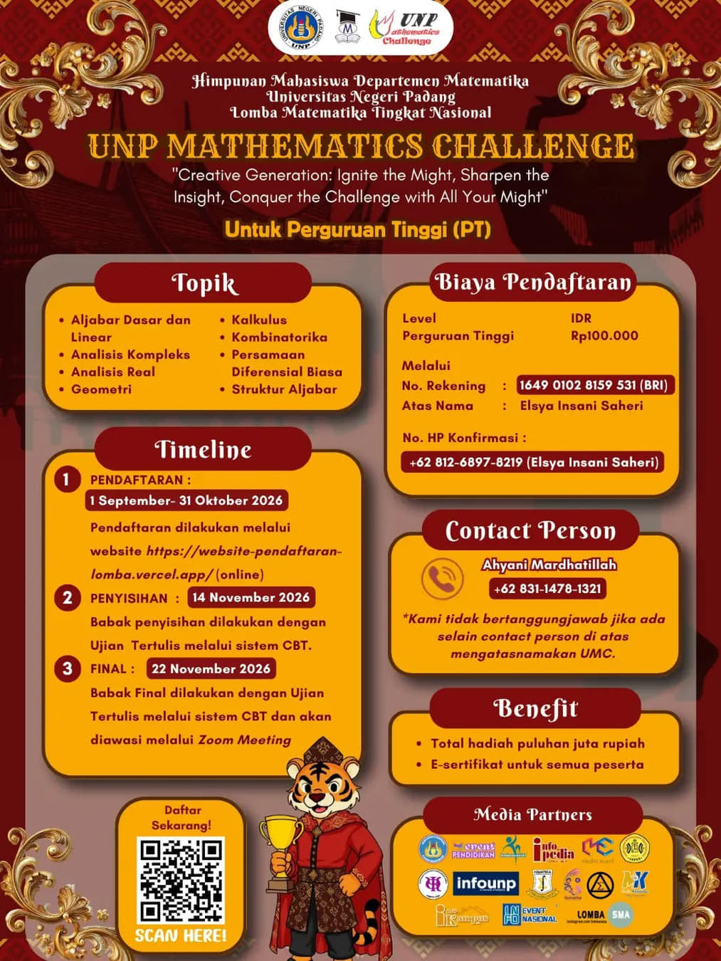 UNP MATHEMATICS CHALLENGE 2026 - Poster 2