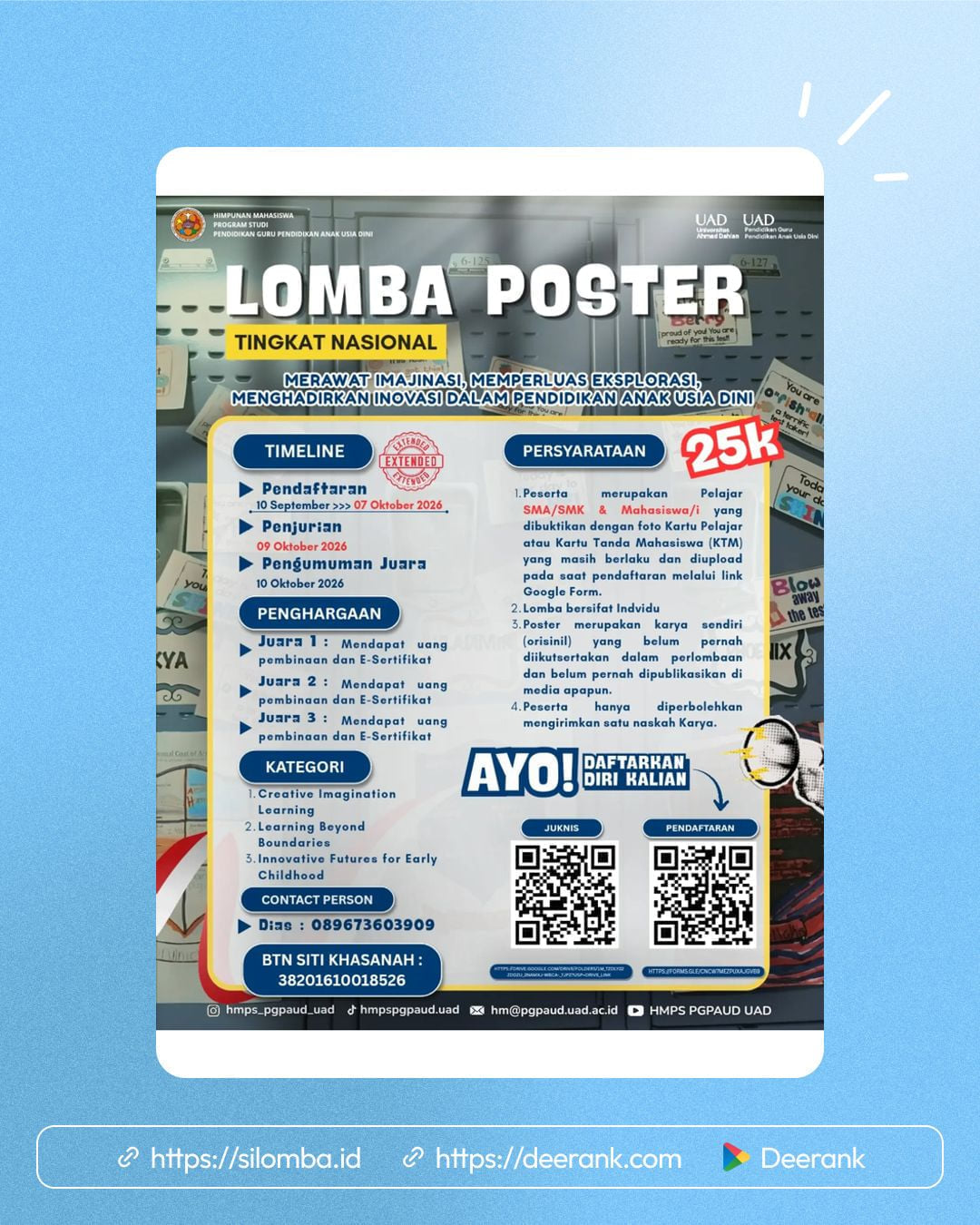 Lomba Poster Tingkat Nasional PGPAUD FAIR #14 - Poster 1