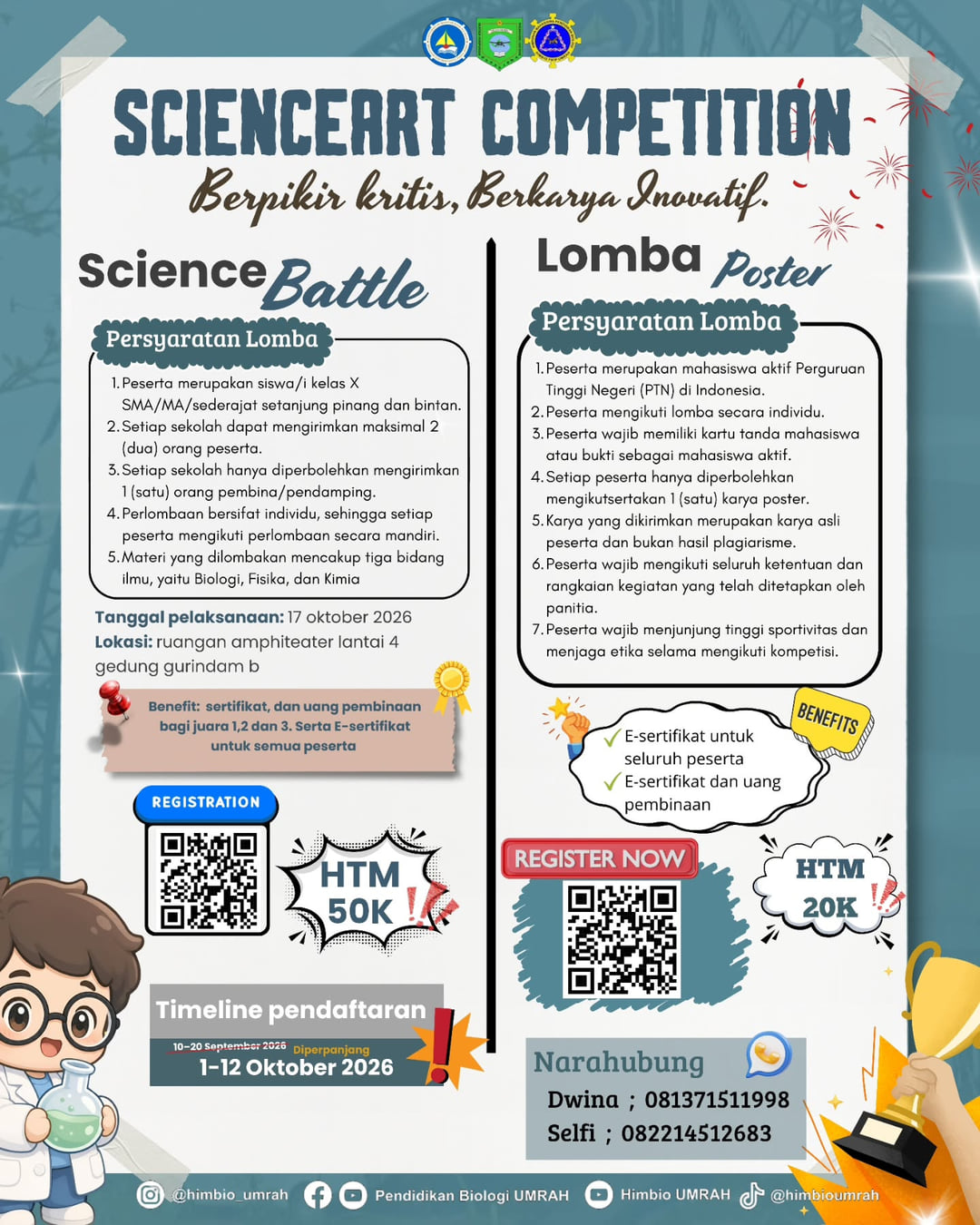 SCIENCE ART COMPETITION 2026 - Poster 2