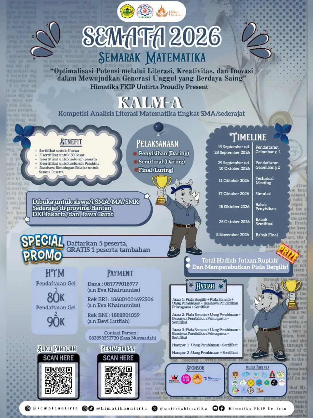 KALM-A (Kompetisi Analisis Literasi Matematika Tingkat SMA/Sederajat) 2026 - Poster 2